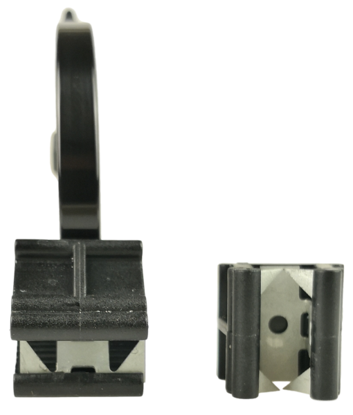 Kantenclips mit Kabelbinder in verschiedenen Orientierungen Kantenclips / Edge Clips