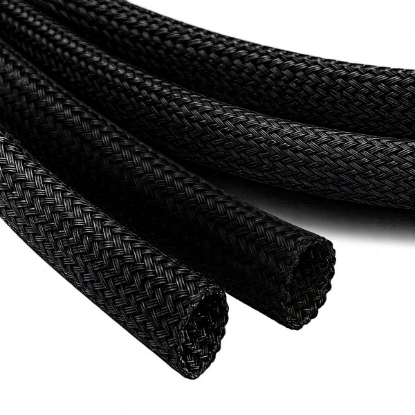 PET-Geflechtschlauch mittlerer Abriebschutz, schwarz