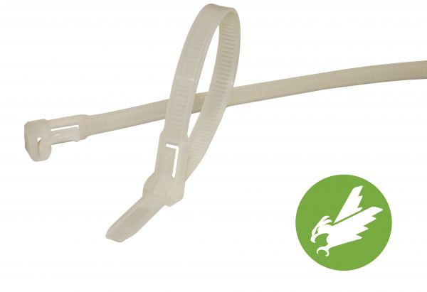 HPER Kabelbinder wiederlösbar nachhaltig 250 x 7,5 mm natur (VE100)