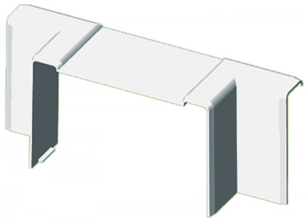 Branch piece for parapet channel