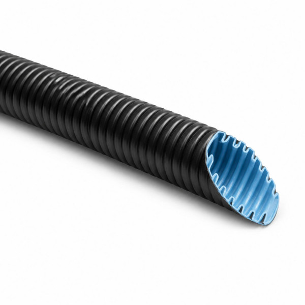 UV-stabiles Wellrohr aus PVC, ungeschlitzt, 750 N