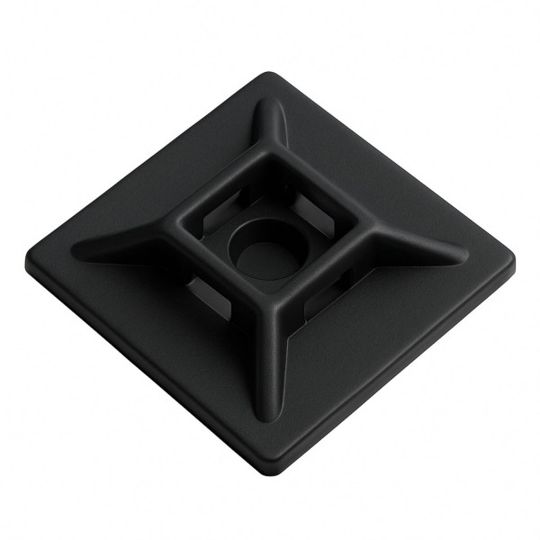 Schwarzer Klebesockel mit 3M-Acrylatkleber