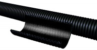Wellrohr / Leerrohr HDPE innen glatt, schwarz mit Einzughilfe-1 Wellrohr / Leerrohr HDPE innen glatt, schwarz mit Einzughilfe-1