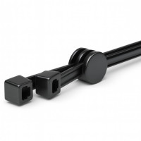 Befestigungsbinder 2-teilig zur Parallelführung, drehbar um 90°, schwarz