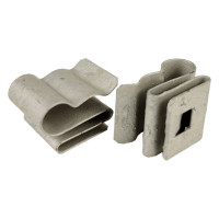 Kabelklemme aus Metall, zweifach, parallel zur Kante