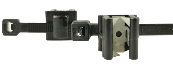 Kantenclips mit Kabelbinder zum Kabel befestigen