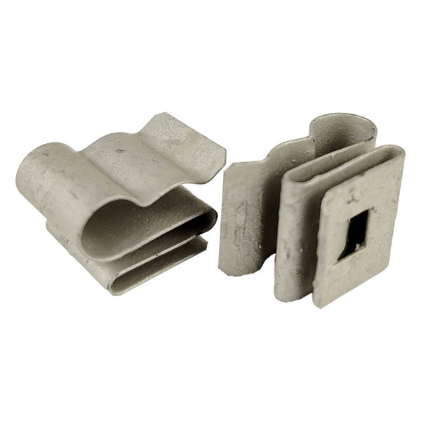 Kabelklemme aus Metall, zweifach, parallel zur Kante