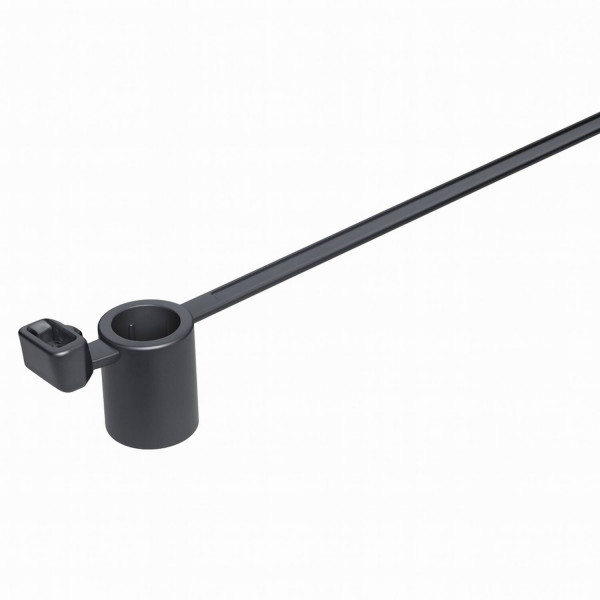 Befestigungsbinder mit Schweißbolzenaufnahme, 1-teilig, für Leitungsführung über dem Bolzen