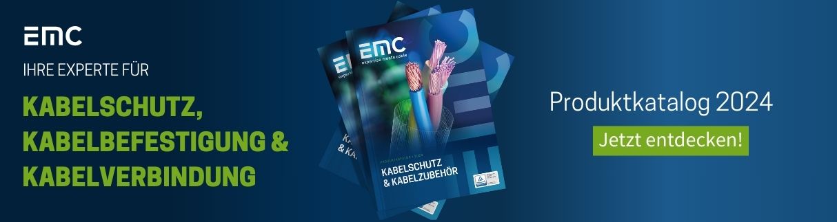 Produktkatalog der EMC-direct für Kabelschutz, Kabelbefestigung und Kabelverbindung